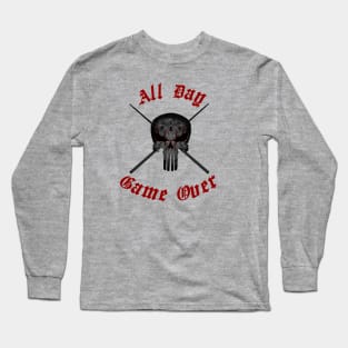 spider skull pool cue Long Sleeve T-Shirt